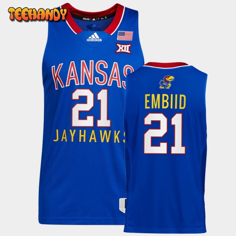 Kansas Jayhawks Joel Embiid Royal Throwback Jersey