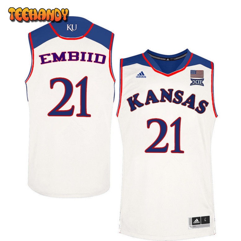 Kansas Jayhawks Joel Embiid White Home Jersey