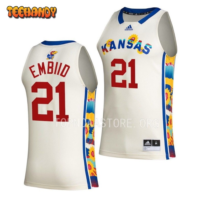 Kansas Jayhawks Joel Embiid White Honoring Black Excellence Jersey