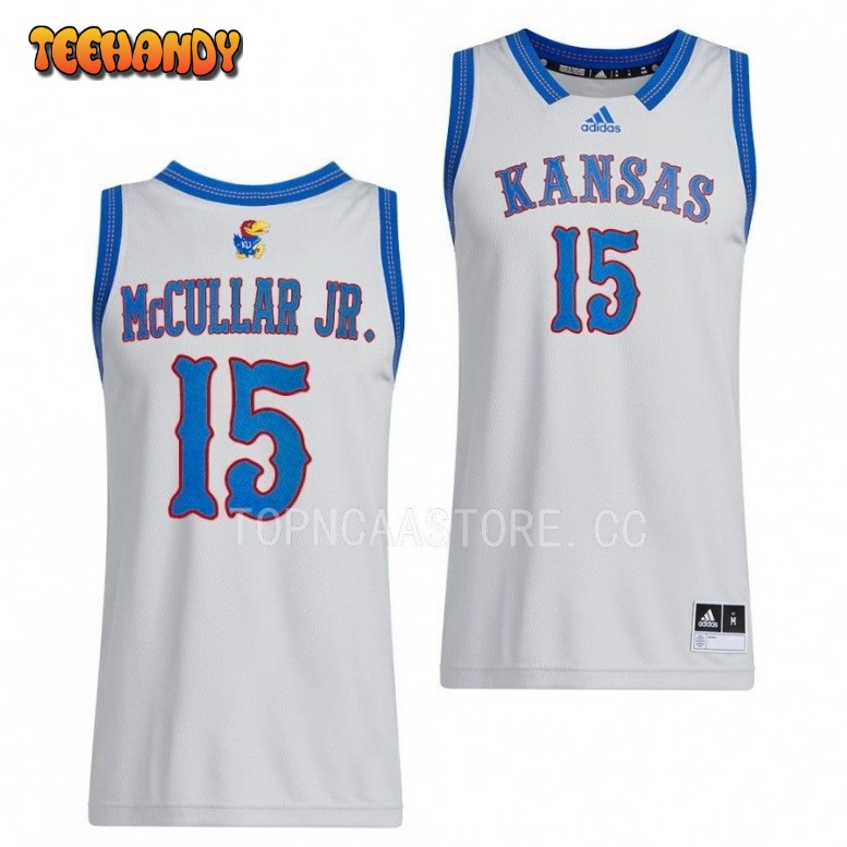 Kansas Jayhawks Kevin McCullar Jr 2023 Gray College Basketball Jersey