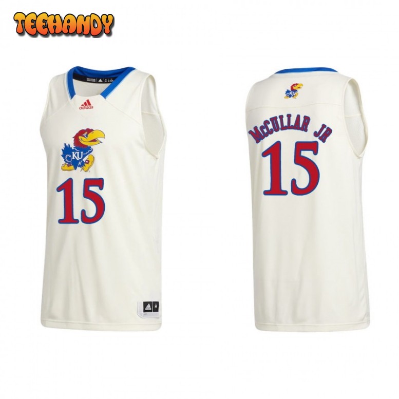 Kansas Jayhawks Kevin McCullar Jr Cream College Basketball Jersey