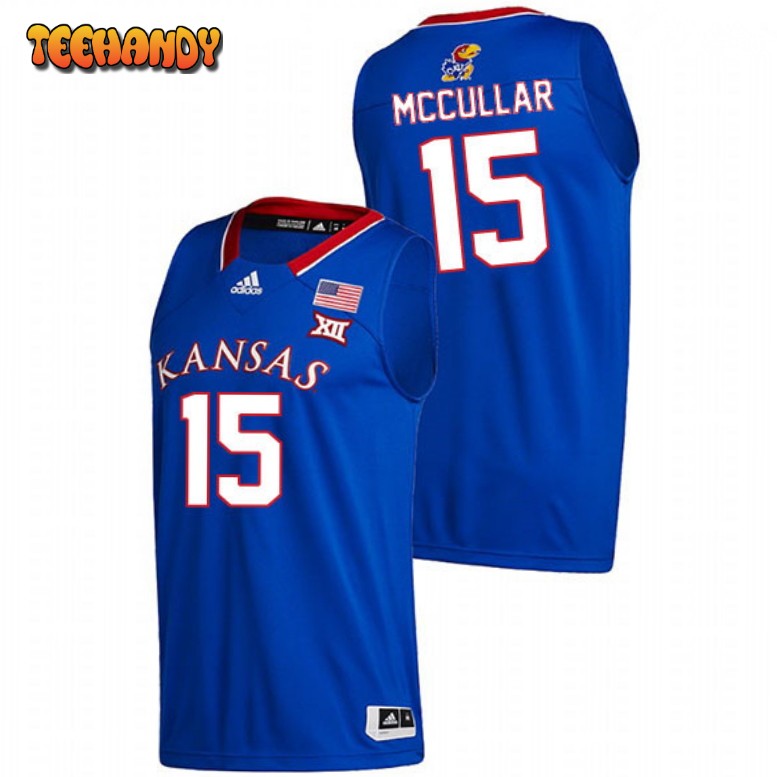 Kansas Jayhawks Kevin McCullar Jr Royal College Basketball Jersey