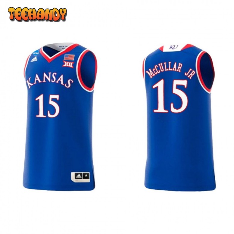 Kansas Jayhawks Kevin McCullar Jr Royal Replica College Basketball Jersey