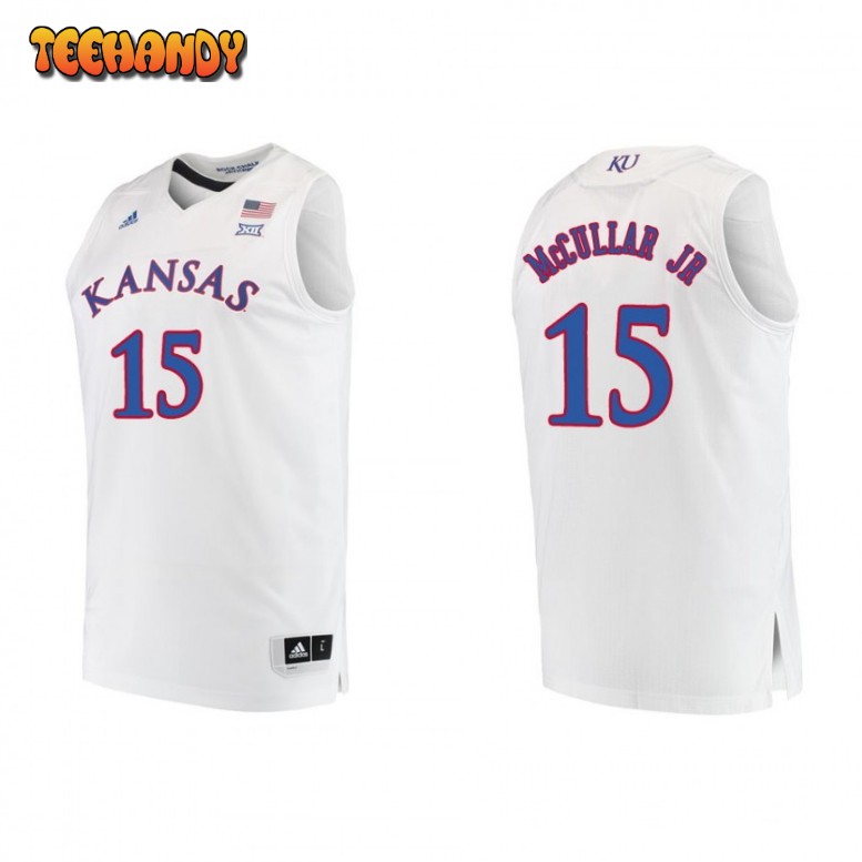 Kansas Jayhawks Kevin McCullar Jr White College Basketball Jersey