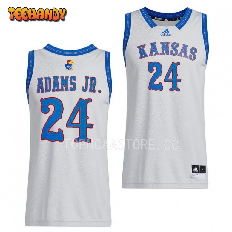 Kansas Jayhawks K.J. Adams Jr. 2023 Grey College Basketball Jersey