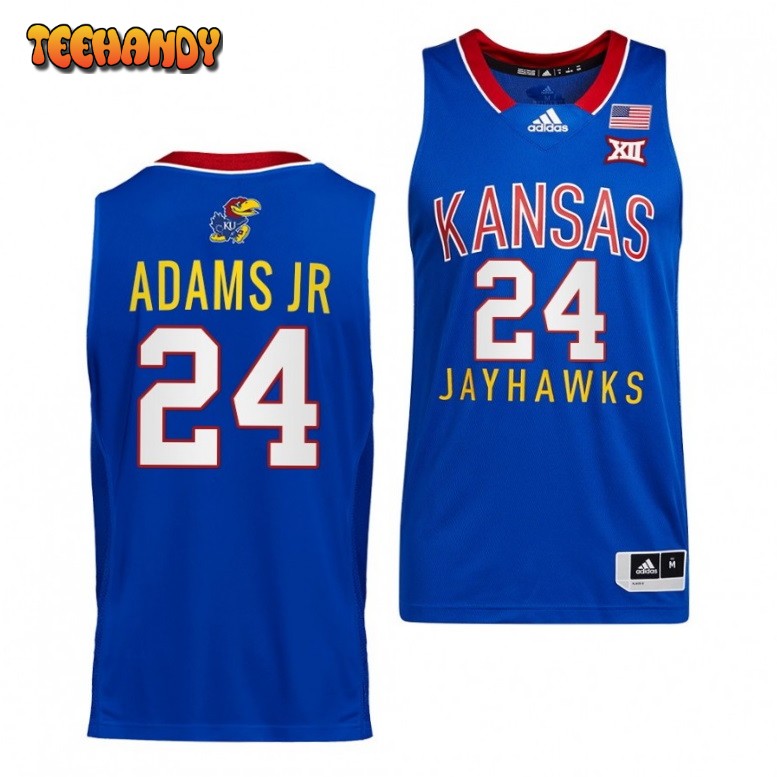 Kansas Jayhawks K.J. Adams Jr. Royal Throwback College Basketball Jersey