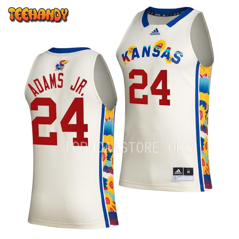 Kansas Jayhawks K.J. Adams Jr. White Honoring Black Excellence Jersey