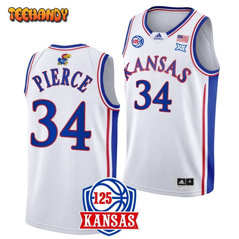 Kansas Jayhawks Paul Pierce White 125th Anniversary Jersey