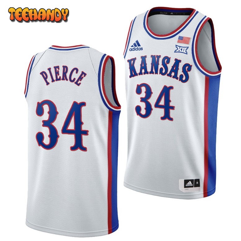 Kansas Jayhawks Paul Pierce White 1990s Throwback Jersey