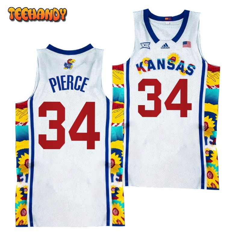 Kansas Jayhawks Paul Pierce White Sunflower Showdown Jersey