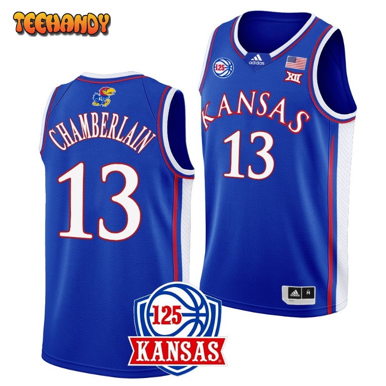 Kansas Jayhawks Wilt Chamberlain Blue 125th Anniversary Jersey