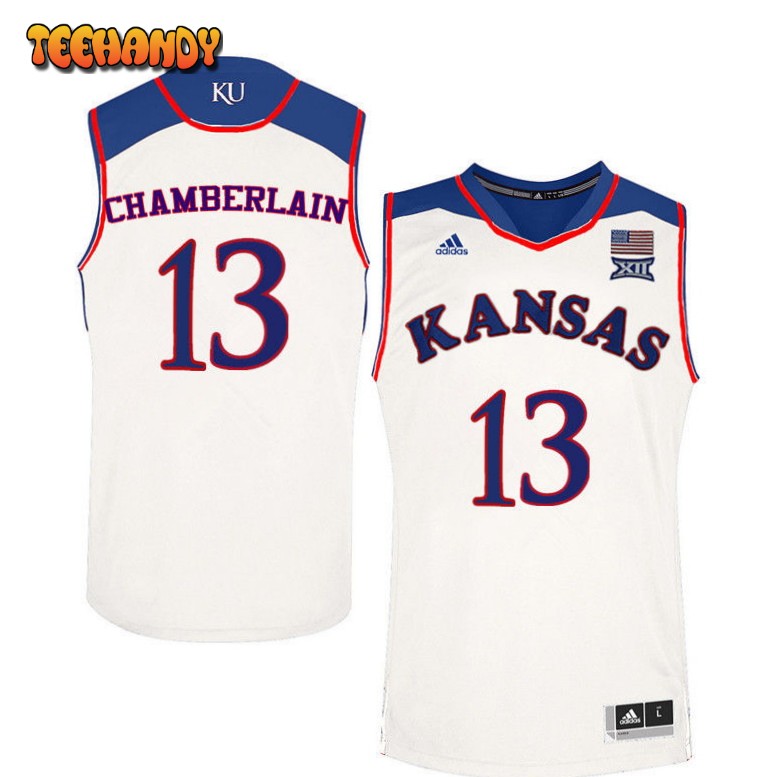 Kansas Jayhawks Wilt Chamberlain White Home Jersey