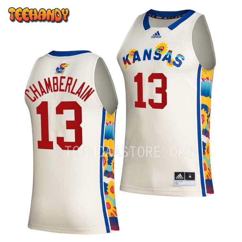 Kansas Jayhawks Wilt Chamberlain White Honoring Black Excellence Jersey