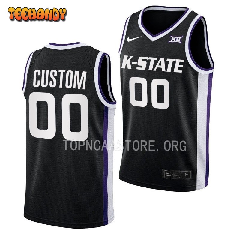 Kansas State Wildcats Custom 2023 Black Alternate College Basketball Jersey