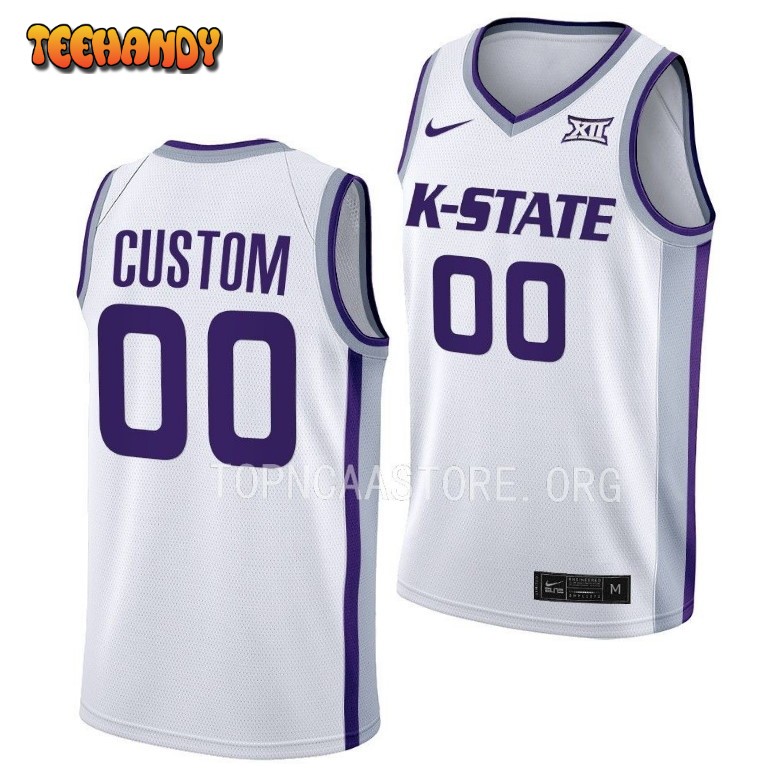 Kansas State Wildcats Custom 2023 White College Basketball Jersey