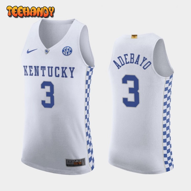 Kentucky Wildcats Bam Adebayo White Authentic College Basketball Jersey