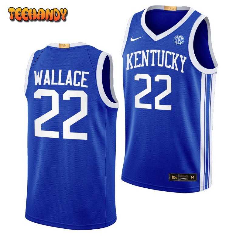 Kentucky Wildcats Cason Wallace 2023 Royal Away College Basketball Jersey