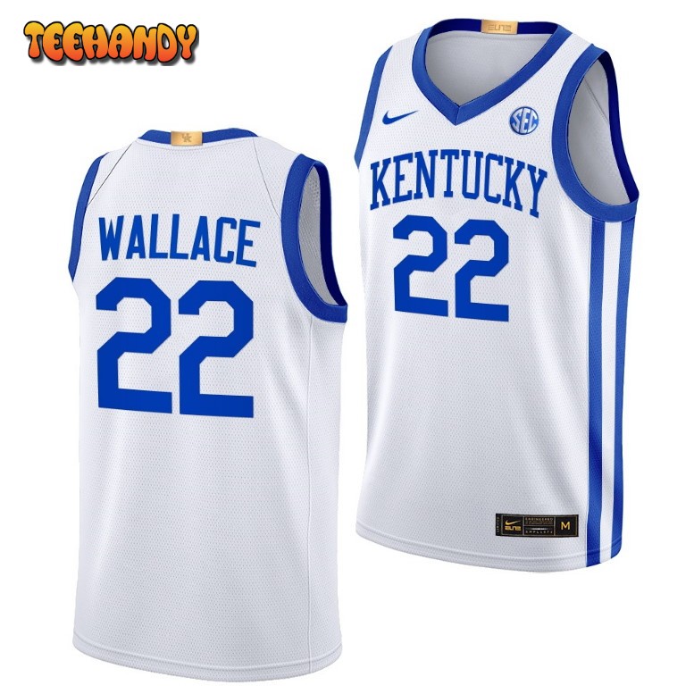 Kentucky Wildcats Cason Wallace 2023 White Elite Home College Basketball Jersey