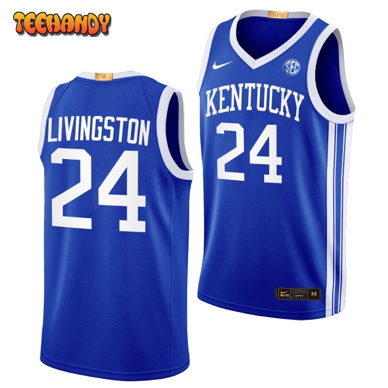 Kentucky Wildcats Chris Livingston 2023 Royal Away College Basketball Jersey