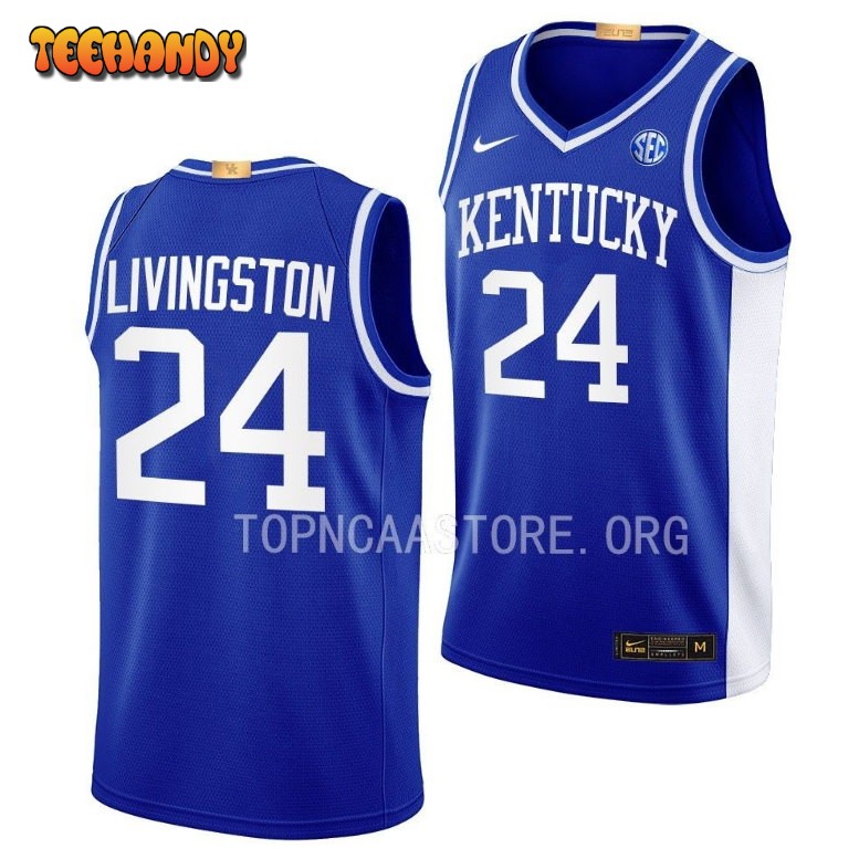 Kentucky Wildcats Chris Livingston 2023 Royal Throwback College Basketball Jersey