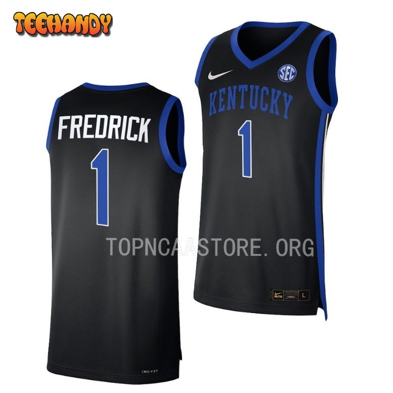 Kentucky Wildcats CJ Fredrick 2023 Black Replica College Basketball Jersey