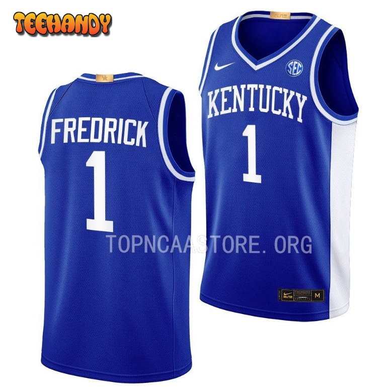 Kentucky Wildcats CJ Fredrick 2023 Royal Throwback College Basketball Jersey