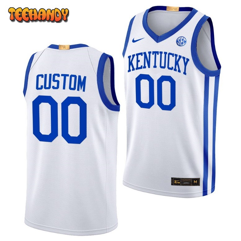 Kentucky Wildcats Custom 2023 White Elite Home College Basketball Jersey