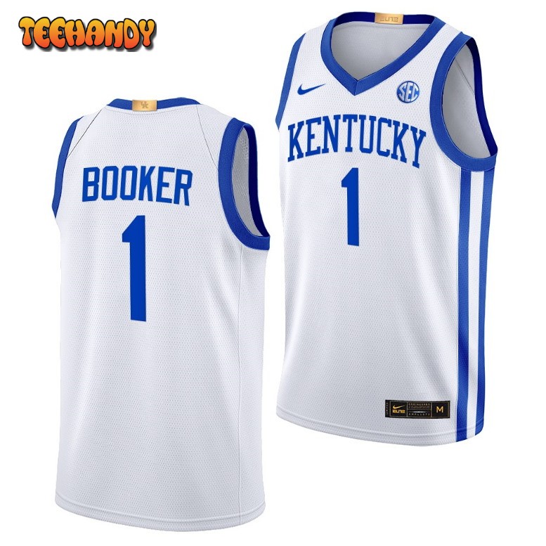 Kentucky Wildcats Devin Booker 2023 White Elite Home College Basketball Jersey