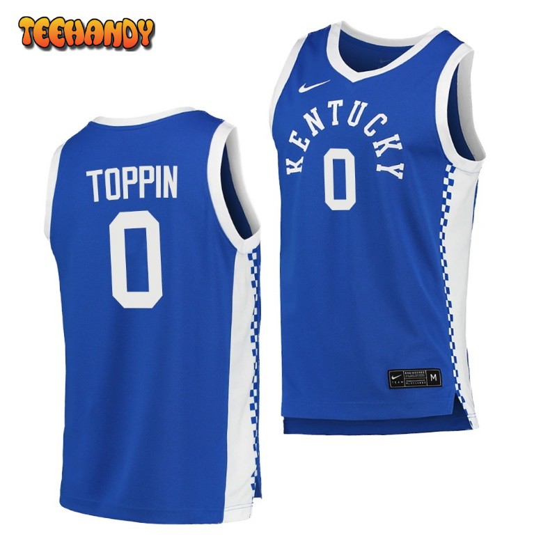 Kentucky Wildcats Jacob Toppin 2021 Blue College Basketball Jersey