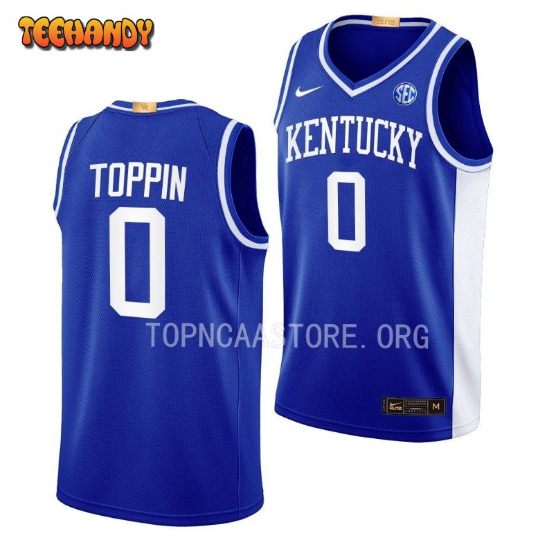 Kentucky Wildcats Jacob Toppin 2023 Royal Throwback College Basketball Jersey