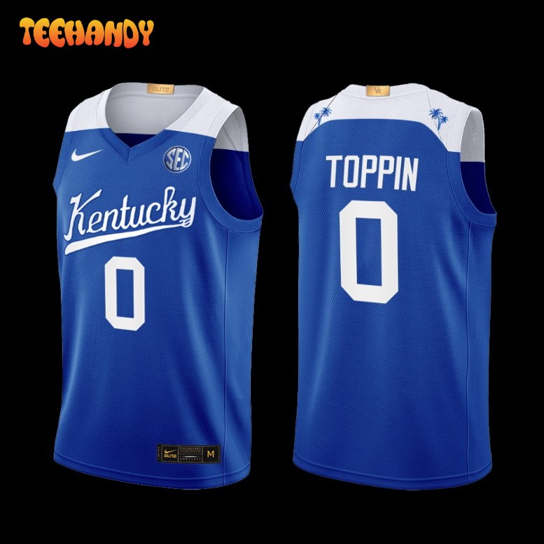 Kentucky Wildcats Jacob Toppin Blue College Basketball Elite Jersey