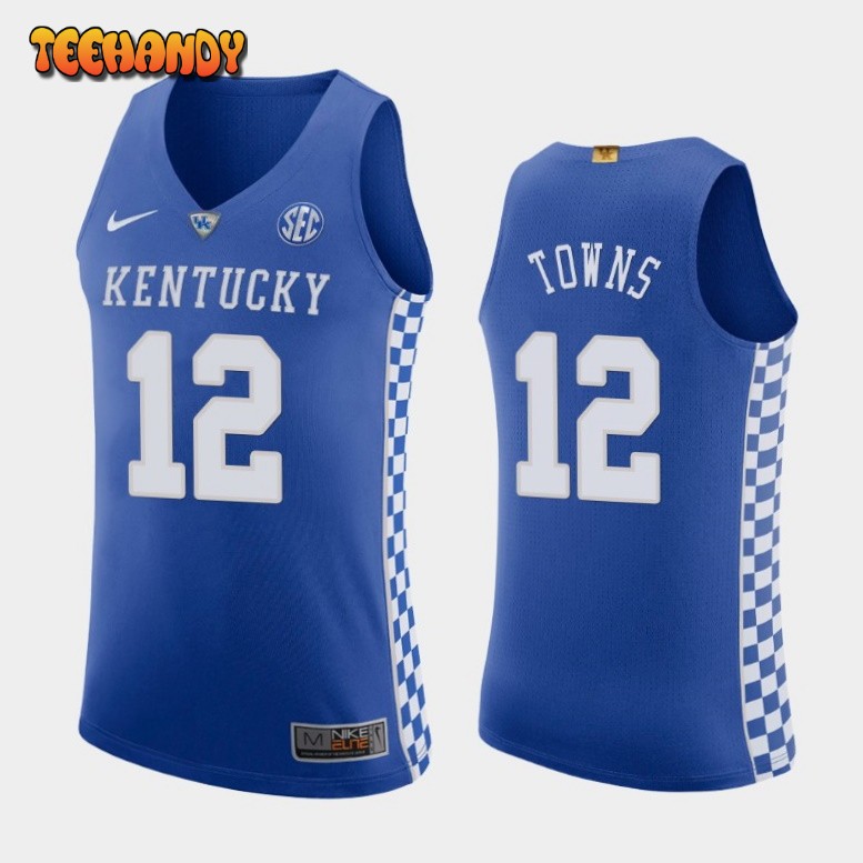 Kentucky Wildcats Karl-Anthony Towns Royal Authentic College Basketball Jersey