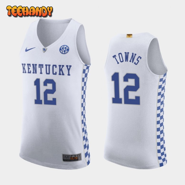 Kentucky Wildcats Karl-Anthony Towns White Authentic College Basketball Jersey