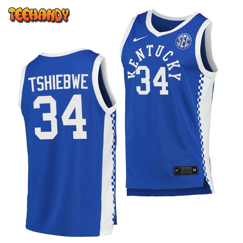 Kentucky Wildcats Oscar Tshiebwe 2021 Blue College Basketball Jersey