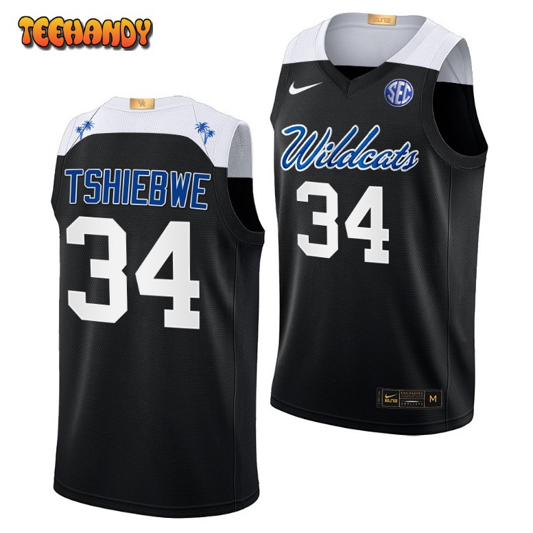 Kentucky Wildcats Oscar Tshiebwe 2023 Black Elite College Basketball Jersey