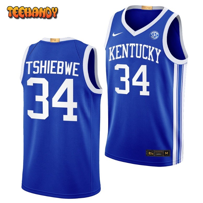 Kentucky Wildcats Oscar Tshiebwe 2023 Royal Away College Basketball Jersey