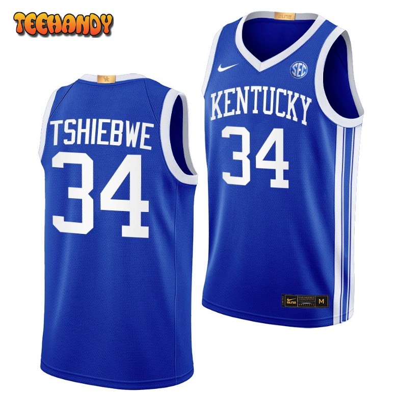 Kentucky Wildcats Oscar Tshiebwe 2023 Royal Elite College Basketball Jersey