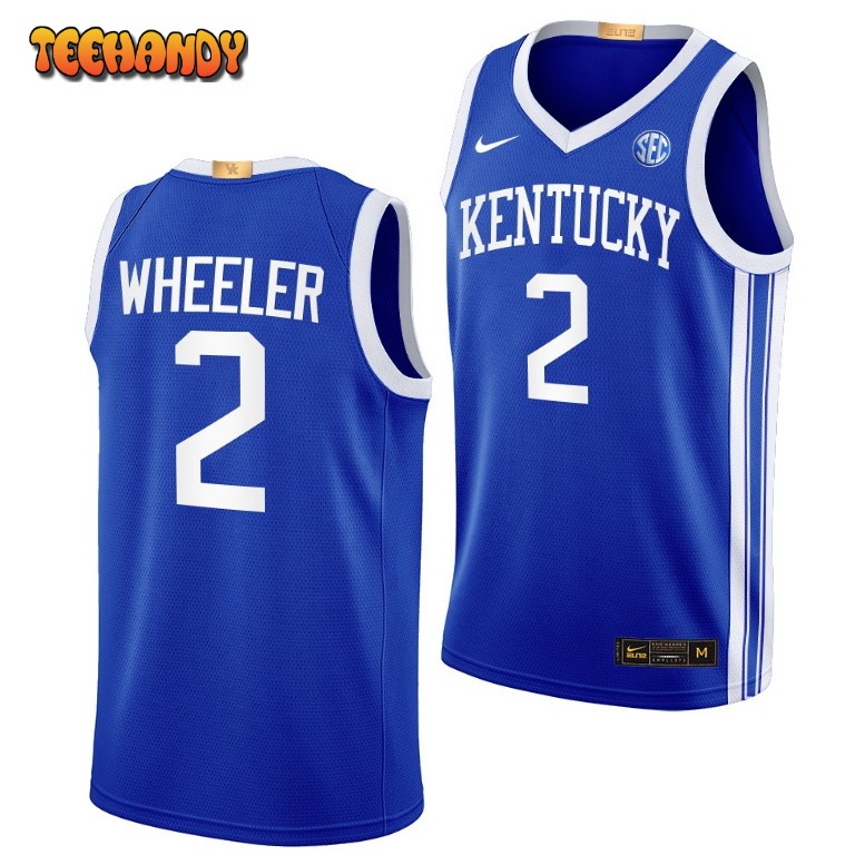 Kentucky Wildcats Sahvir Wheeler 2023 Royal Throwback College Basketball Jersey