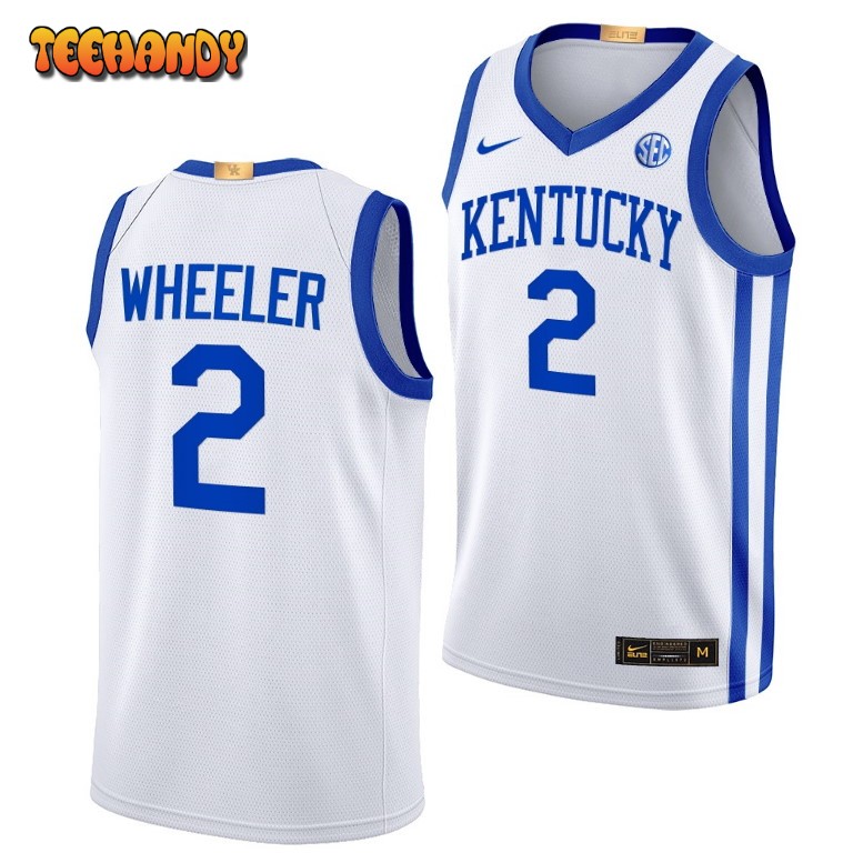 Kentucky Wildcats Sahvir Wheeler 2023 White Elite Home College Basketball Jersey