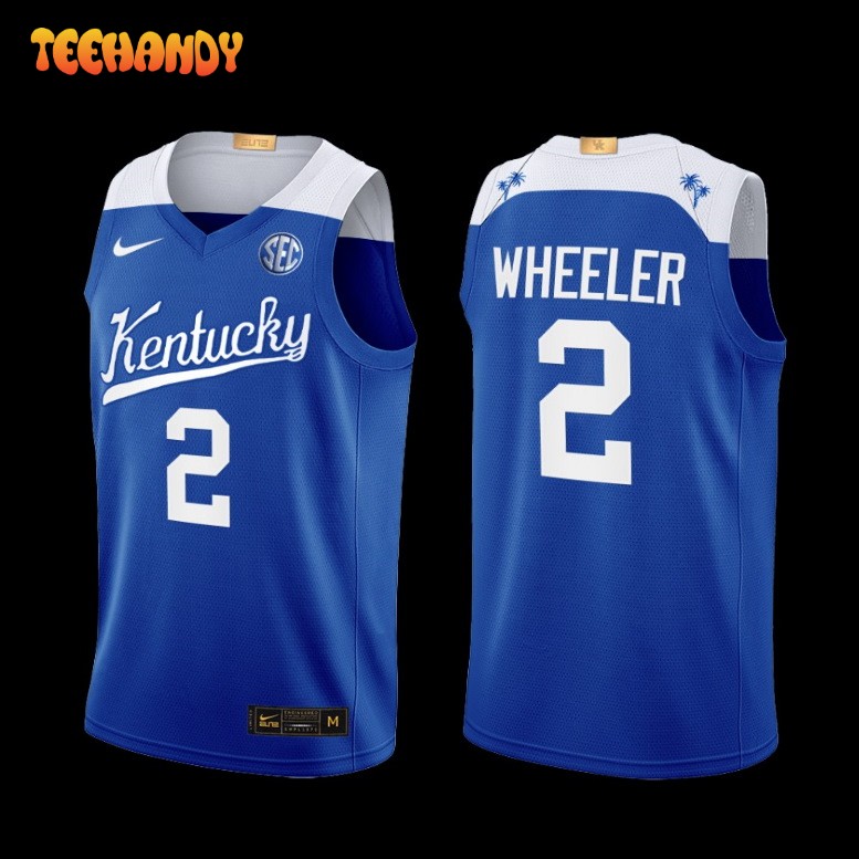 Kentucky Wildcats Sahvir Wheeler Blue College Basketball Elite Jersey