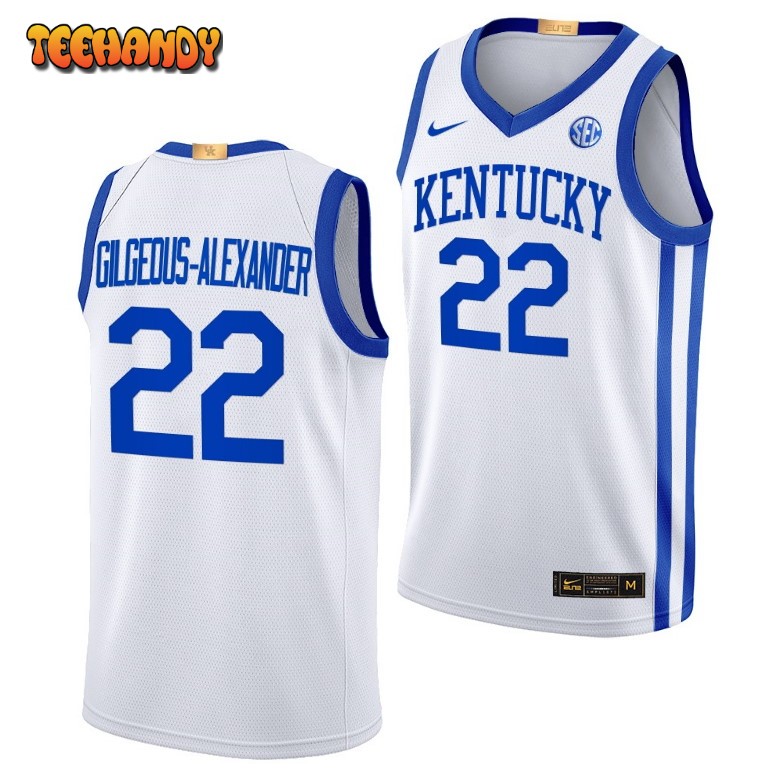 Kentucky Wildcats Shai Gilgeous-Alexander 2023 White Elite Home Jersey