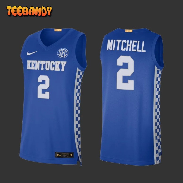 Kentucky Wildcats Tre Mitchell Blue College Basketball Jersey