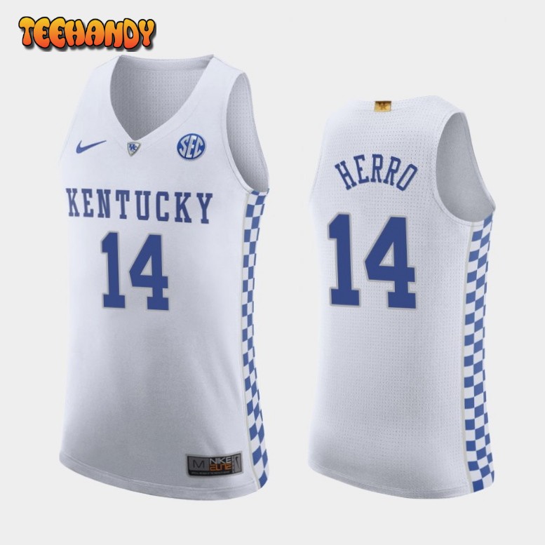 Kentucky Wildcats Tyler Herro White Authentic College Basketball Jersey