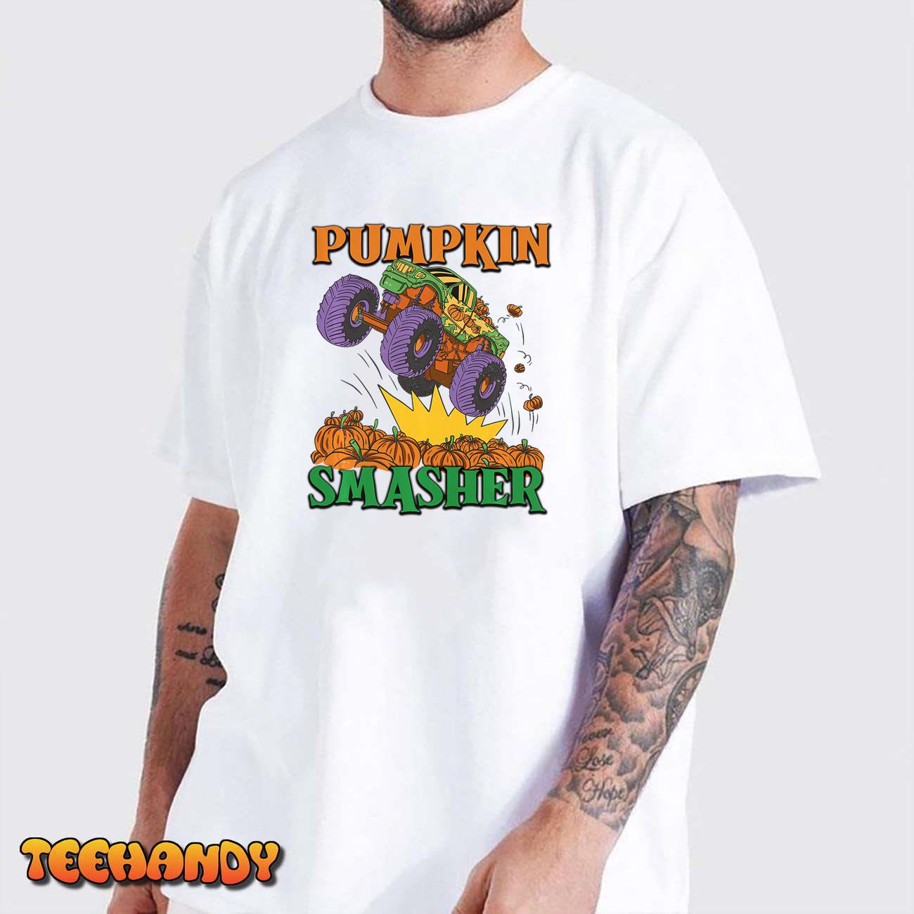 Kids Pumpkin Smasher Monster Truck Halloween Premium T-Shirt