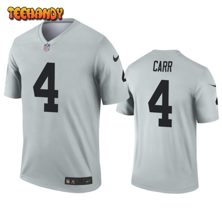 Las Vegas Raiders Derek Carr Silver Inverted Limited Jersey