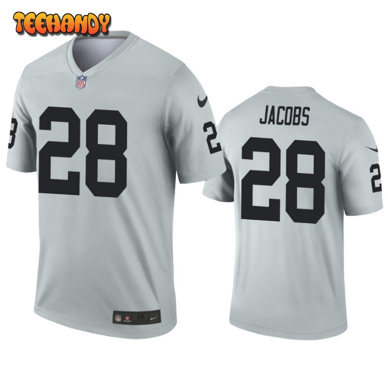 Las Vegas Raiders Josh Jacobs Silver Inverted Limited Jersey