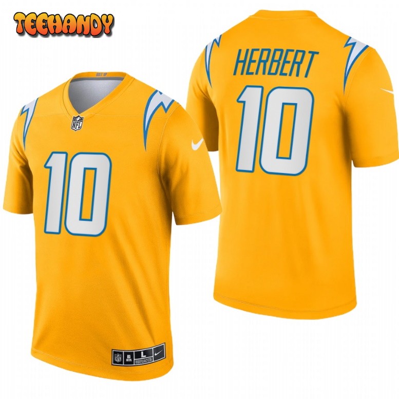 Los Angeles Chargers Justin Herbert Gold Inverted Limited Jersey