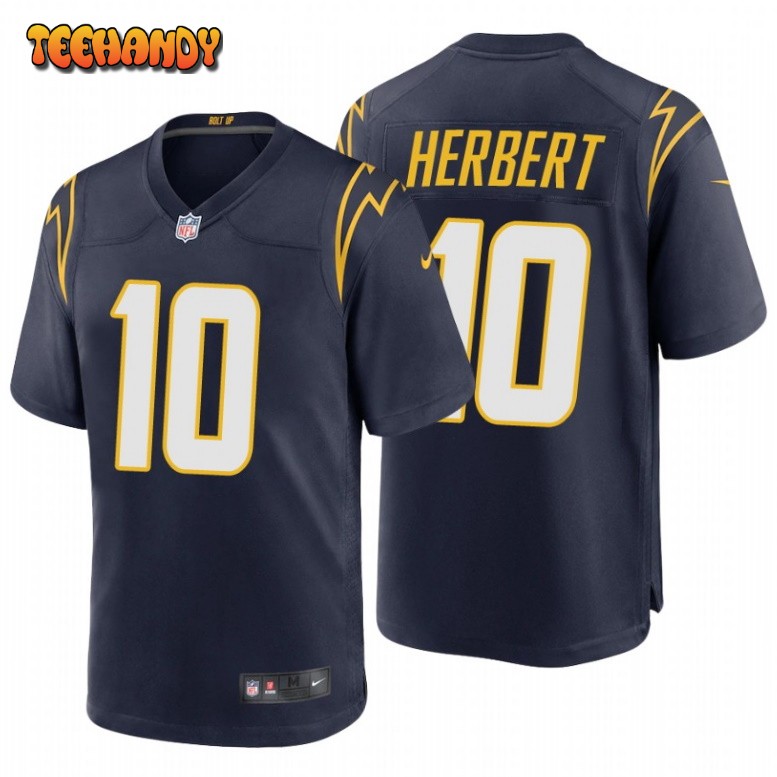 Justin Herbert Custom Stitched Navy Jersey