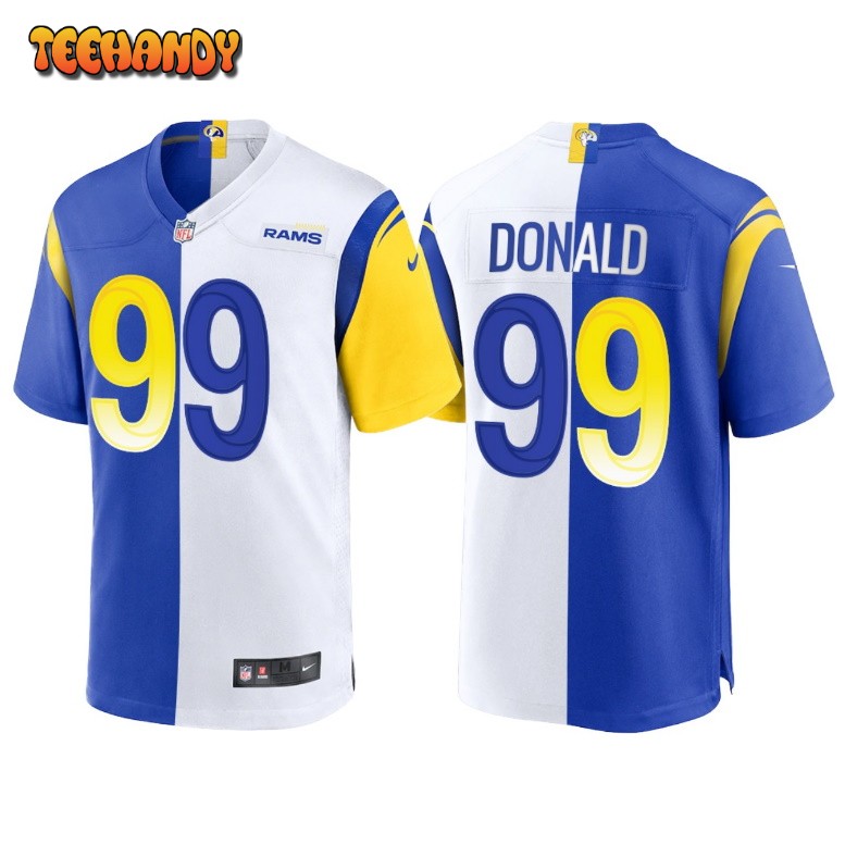 Los Angeles Rams Aaron Donald Split Royal White Limited Jersey