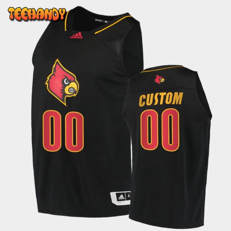 Louisville Cardinals Custom Black Alternate College Basketball Jersey